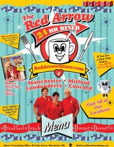Red Arrow Menu Cover Concord