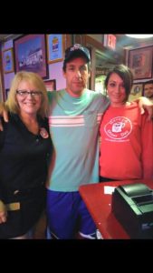 Adam Sandler at the Red Arrow Diner Manchester