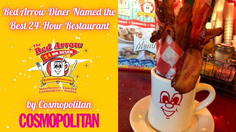 Red Arrow Diner Manchester named the best 24-hour restaurant in New Hampshire by Cosmopolitan.