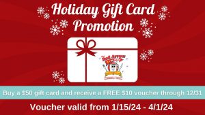Holiday deals at Red Arrow Diner. Holiday gift card promotion. Purchase a Red Arrow gift card and receive a free coupon.