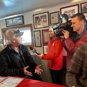Alanna Flood of WWLP visits Red Arrow Diner Manchester ahead of the New Hampshire First in the Nation Primary.