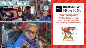 CBS News Boston interviews New Hampshire voters at Red Arrow Diner in Manchester NH.