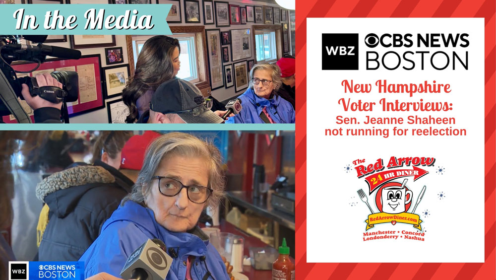 Red Arrow Diner Co-Owner Amanda Wihby judges the 2025 New Hampshire ProStart State Invitational. CBS News Boston interviews New Hampshire voters at Red Arrow Diner in Manchester NH.