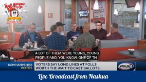 WMUR live broadcast at Red Arrow Diner in Nashua NH after the 2024 presidential election.