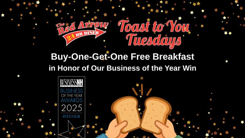 Red Arrow Diner Toast to You Tuesdays in Honor of Business of the Year Award Win