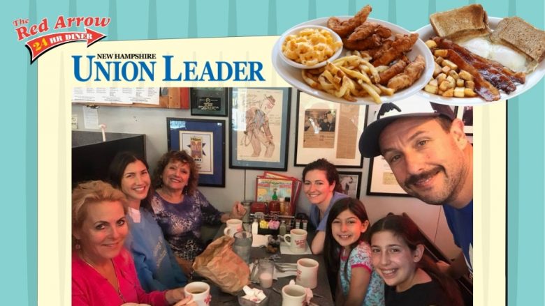 Read about Adam Sandler in Manchester, NH, including visits to the Red Arrow Diner.