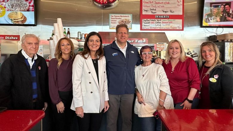 Kelly Ayotte visits Red Arrow Diner Concord and Manchester in New Hampshire.