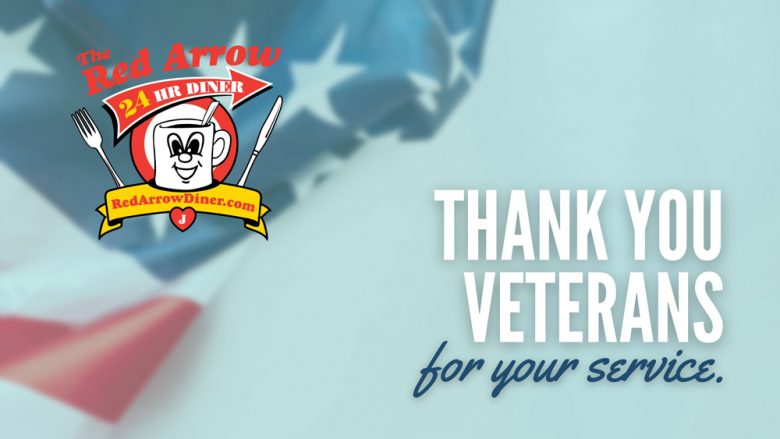 Red Arrow Diner supports veterans with a free meal on Veterans Day 2024.