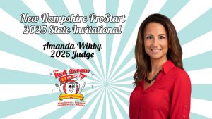 Red Arrow Diner Co-Owner Amanda Wihby judges the 2025 New Hampshire ProStart State Invitational.